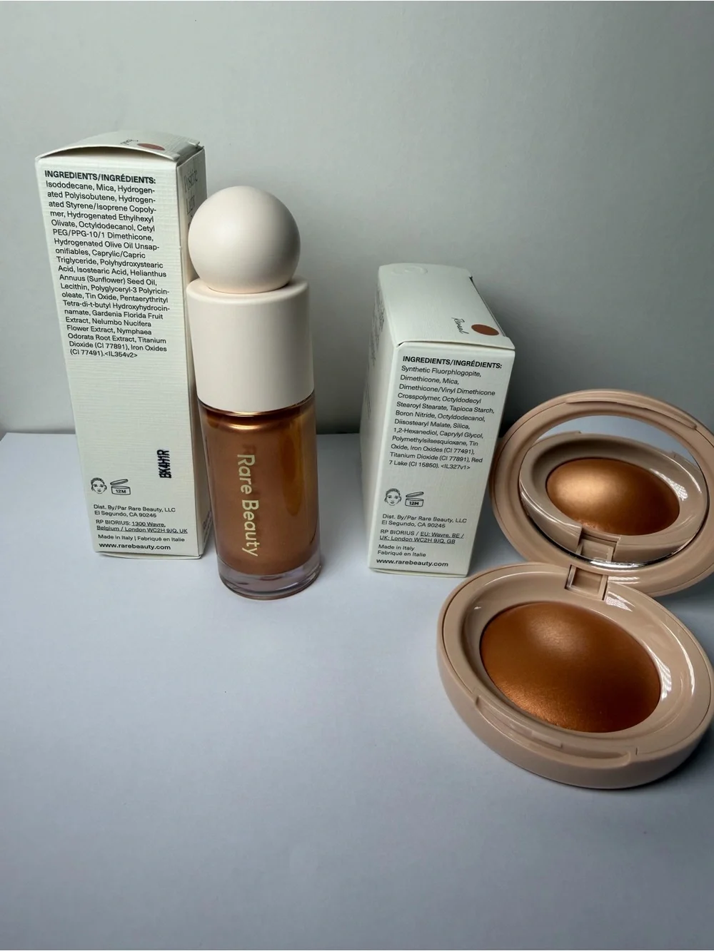 Rare Beauty Positive Light Luminizer & Silky Touch Highlighter - Reveal (color)